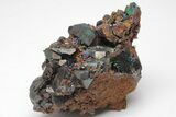 Lustrous, Iridescent Hematite Crystal Cluster - Italy #208729-2